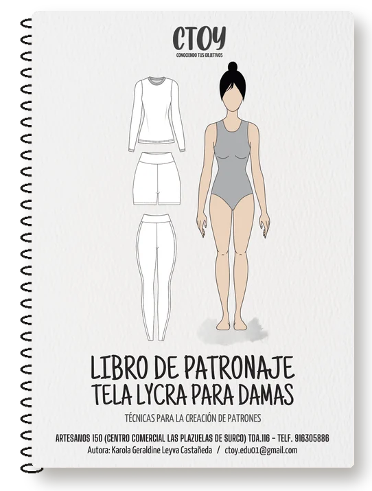 Portada · Libro de patronaje lycras para damas